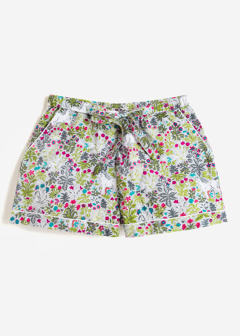 Unicorn's Garden - Pajama Shorts - Silver - Printfresh
