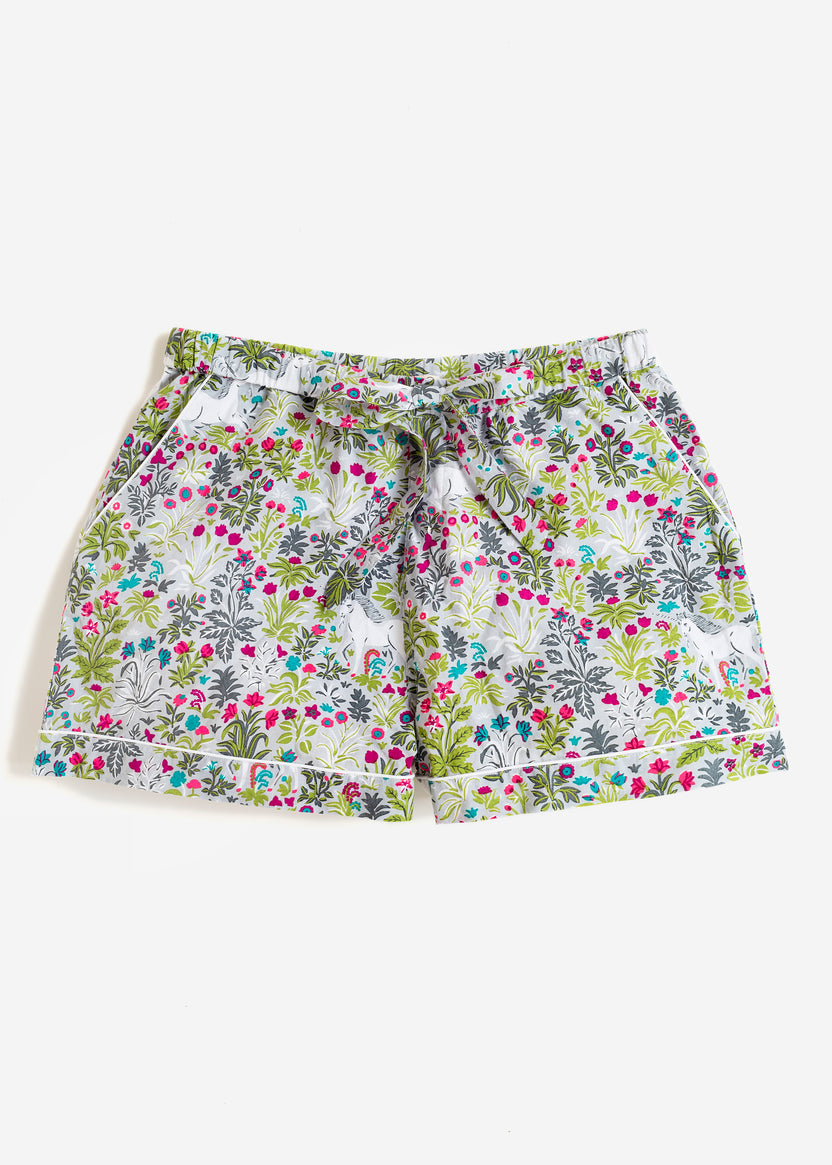 Unicorn's Garden - Pajama Shorts - Silver - Printfresh
