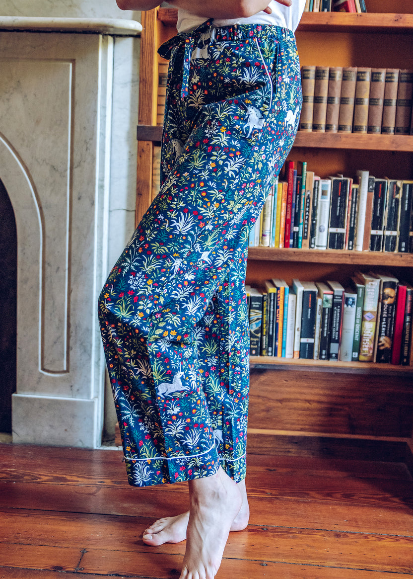 Unicorn's Garden - Pajama Pants - Indigo - Printfresh