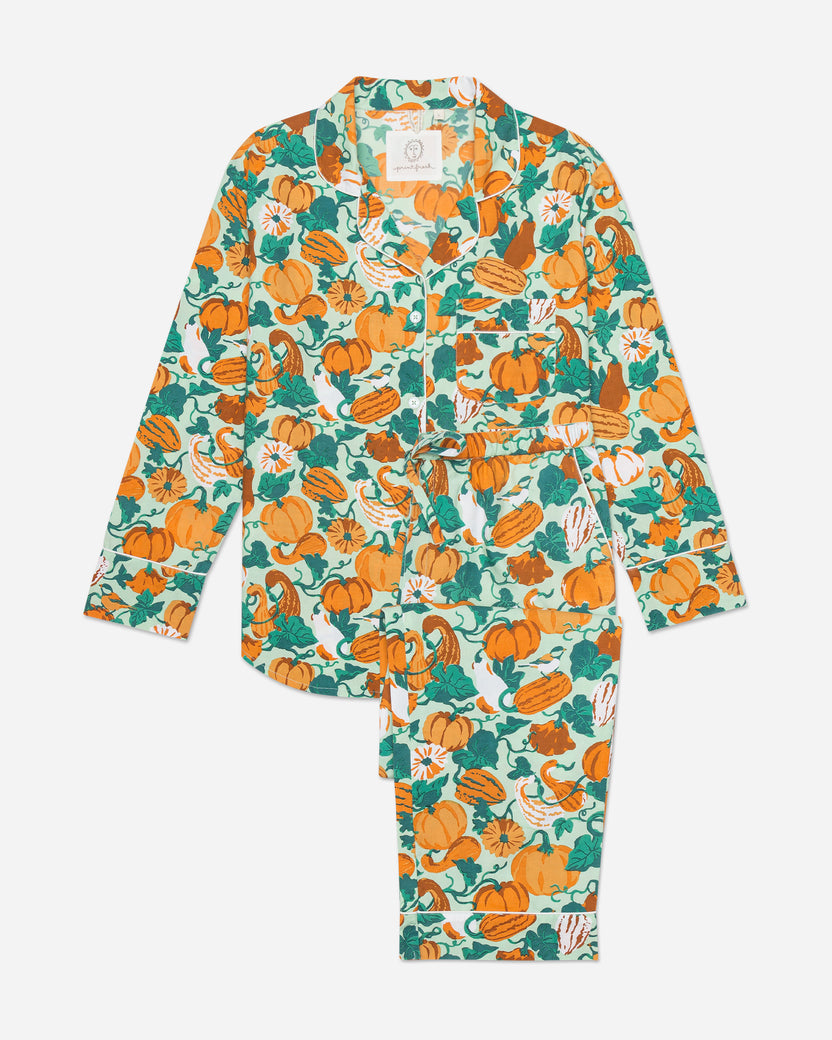 Pumpkin Patch - Long Sleep Set - Mint - Printfresh