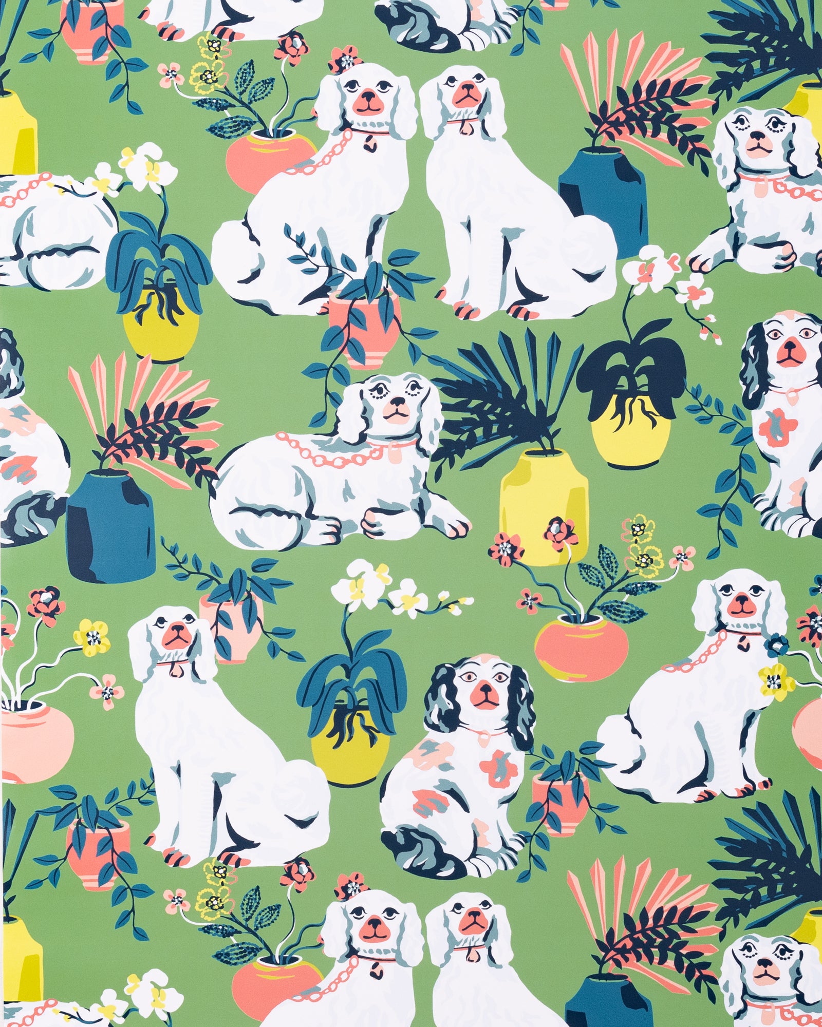 Good Dog - Peel & Stick Wallpaper - Jade - Printfresh