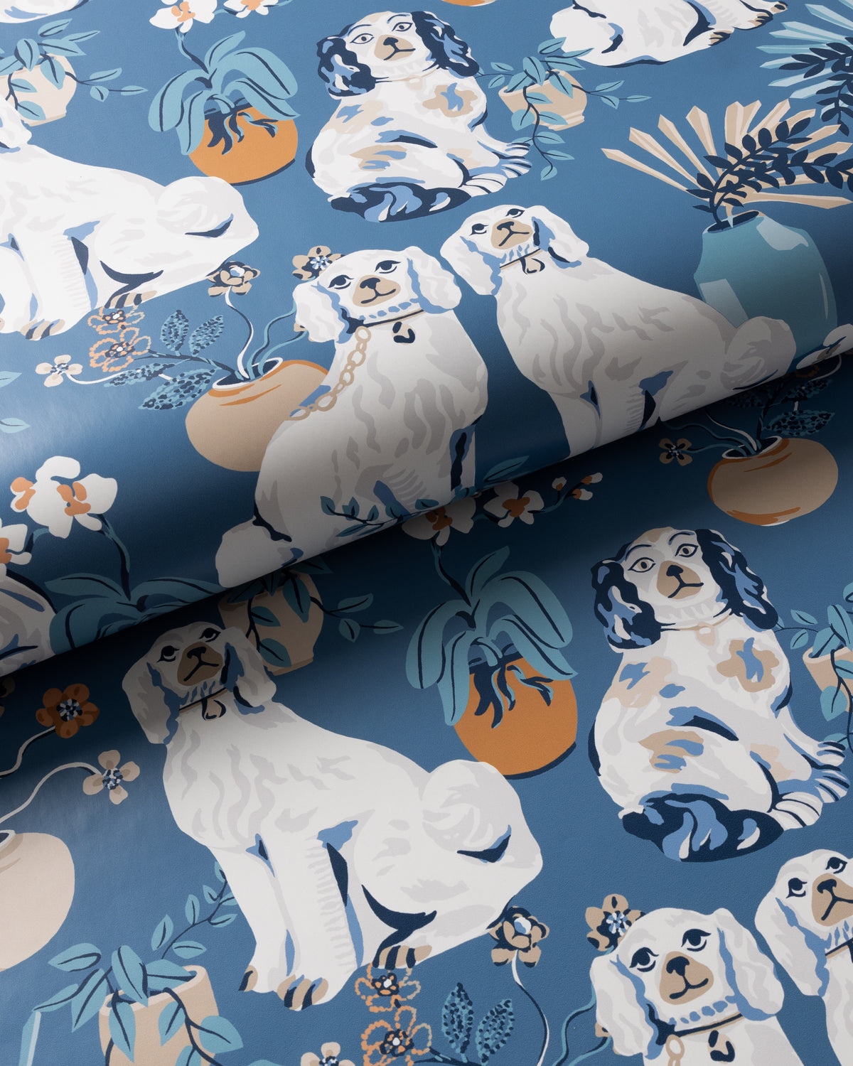 Good Dog Peel & Stick Wallpaper Cerulean