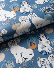 Good Dog - Peel & Stick Wallpaper - Cerulean - Printfresh