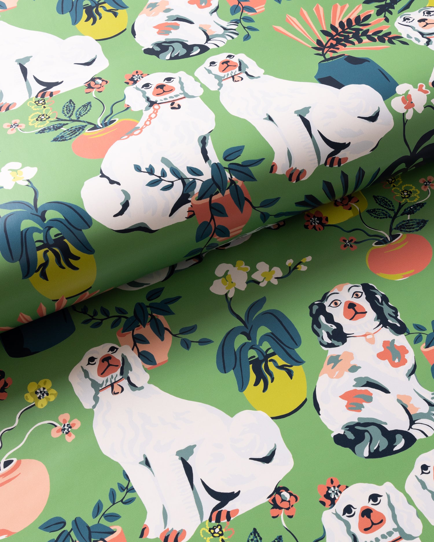 Good Dog - Peel & Stick Wallpaper - Jade - Printfresh
