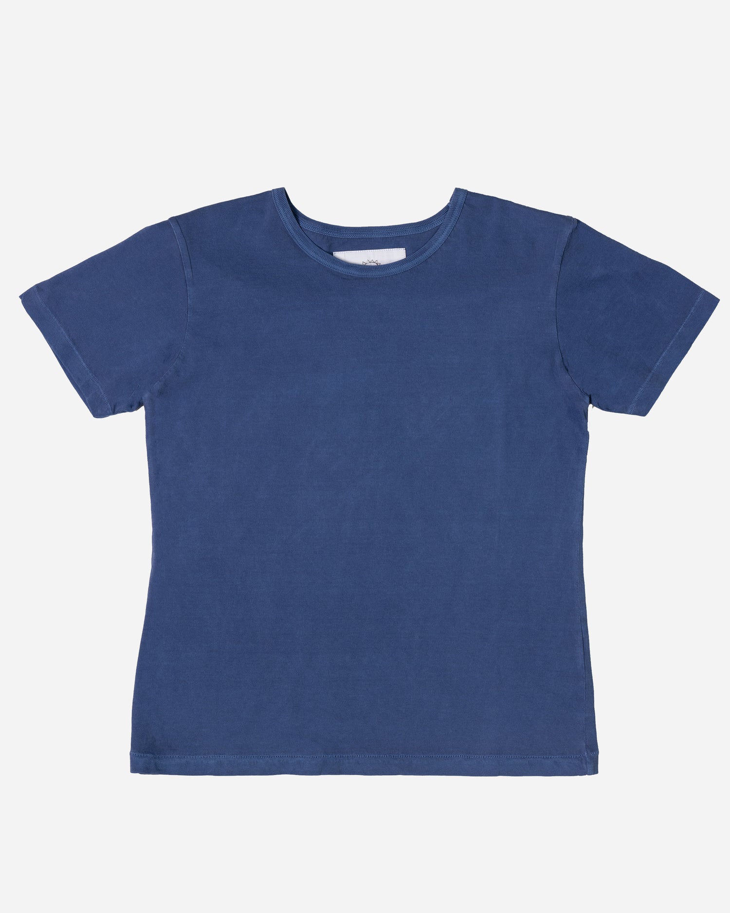 Sunday Tee - Organic Knit T-Shirt - Natural Indigo - Printfresh