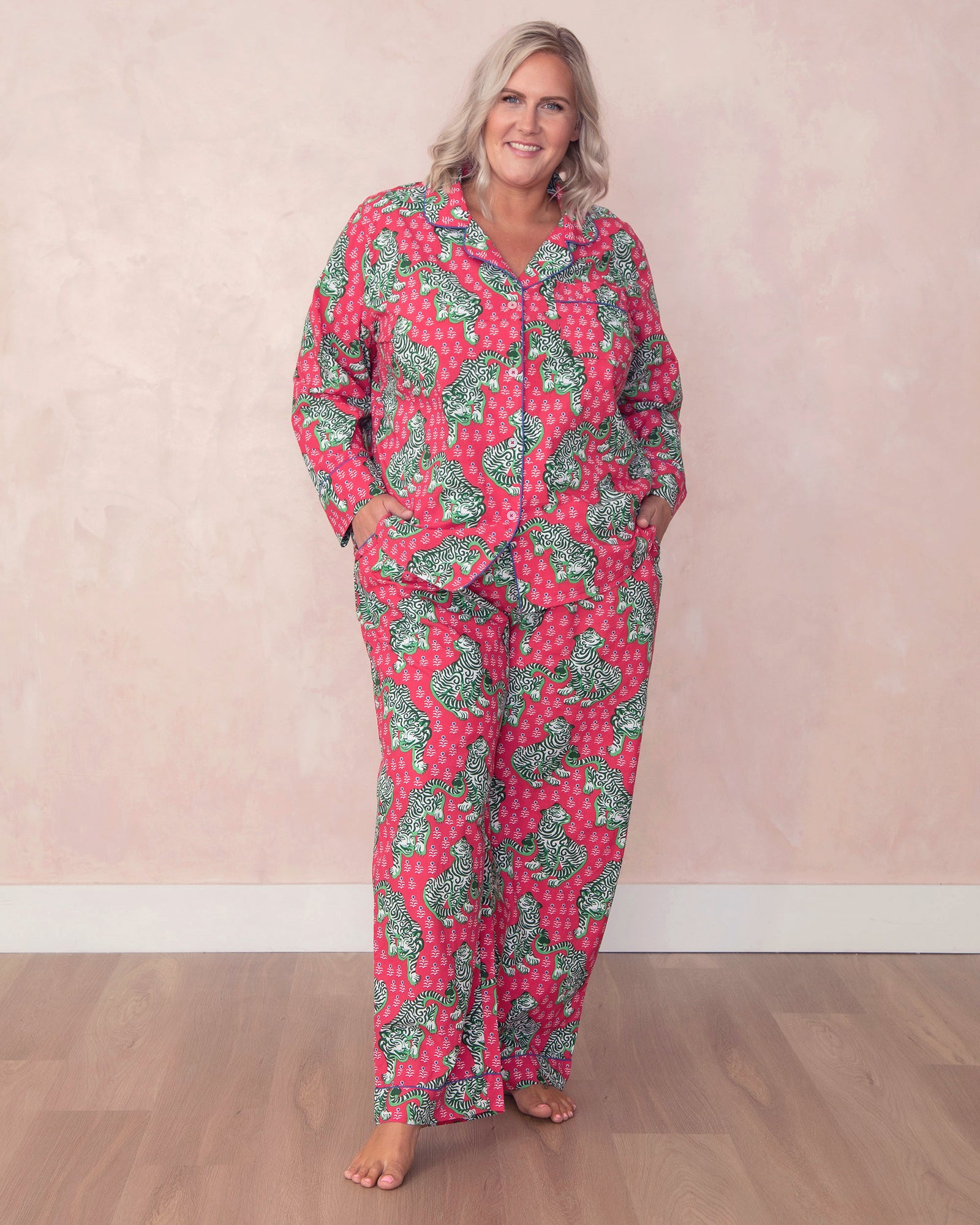 Tiger Queen - Long Sleep Set - Hibiscus - Printfresh