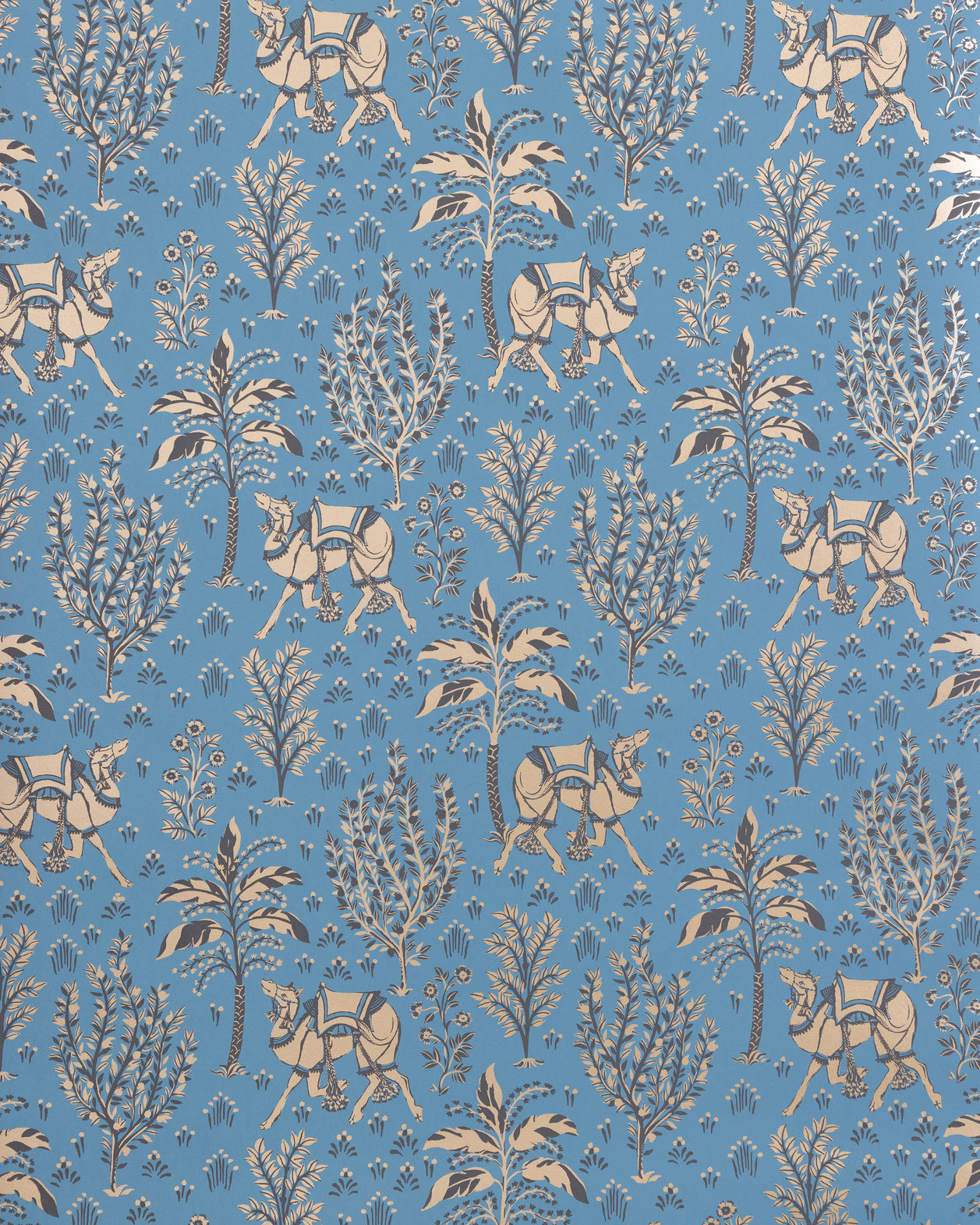 Camel's Courtyard - Wallpaper Double Roll - Gold Slate - Printfresh