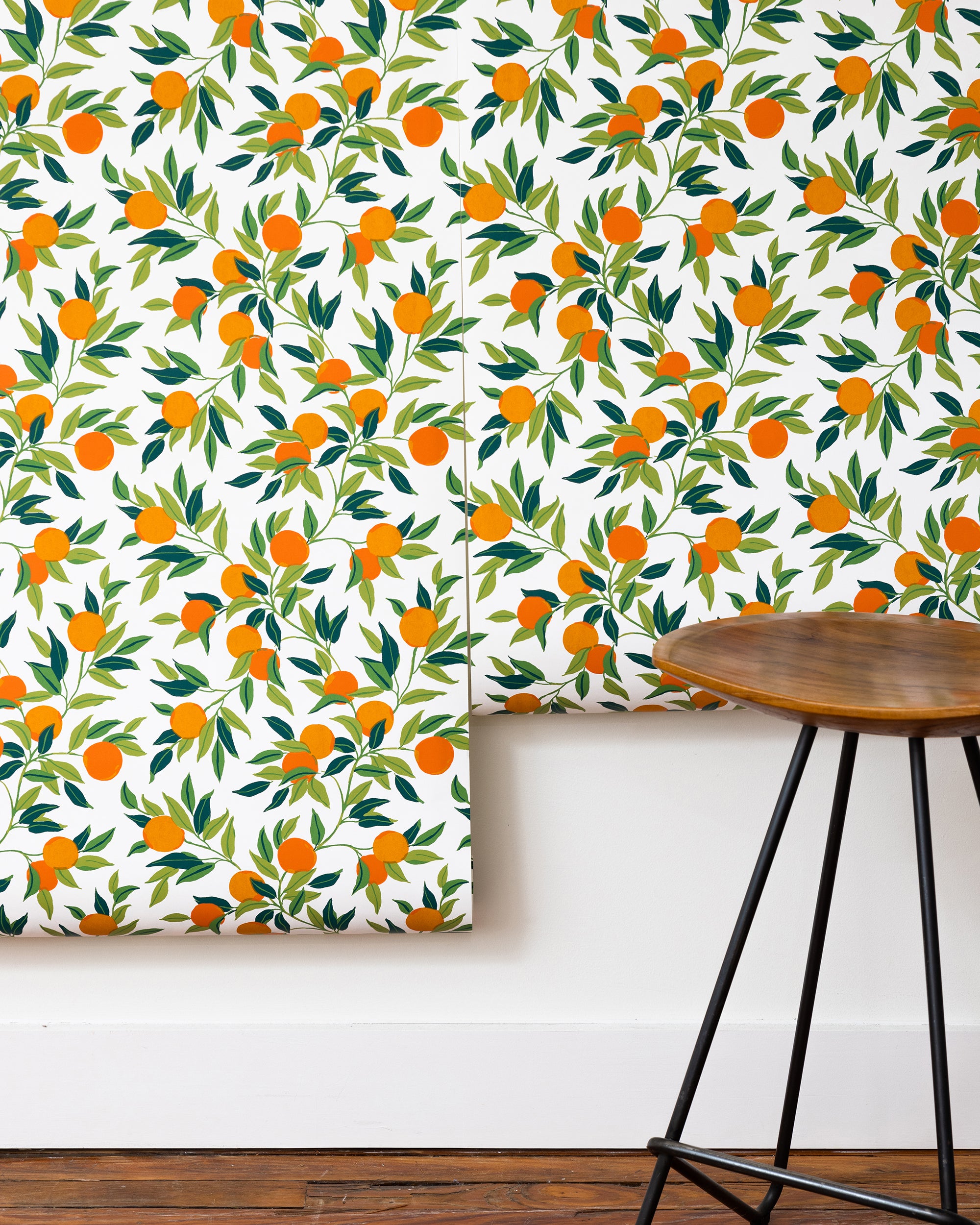 Clementine - Wallpaper Double Roll - Olive - Printfresh