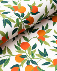 Clementine - Wallpaper Double Roll - Olive - Printfresh