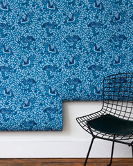 Flamenco - Wallpaper Double Roll - Indigo - Printfresh