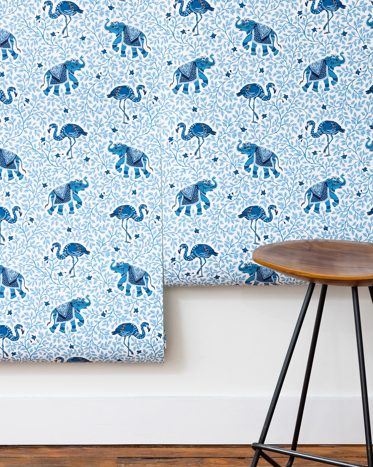 Flamenco - Wallpaper Double Roll - Pale Blue - Printfresh