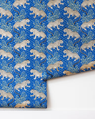 Bagheera - Wallpaper Double Roll - Indigo - Printfresh