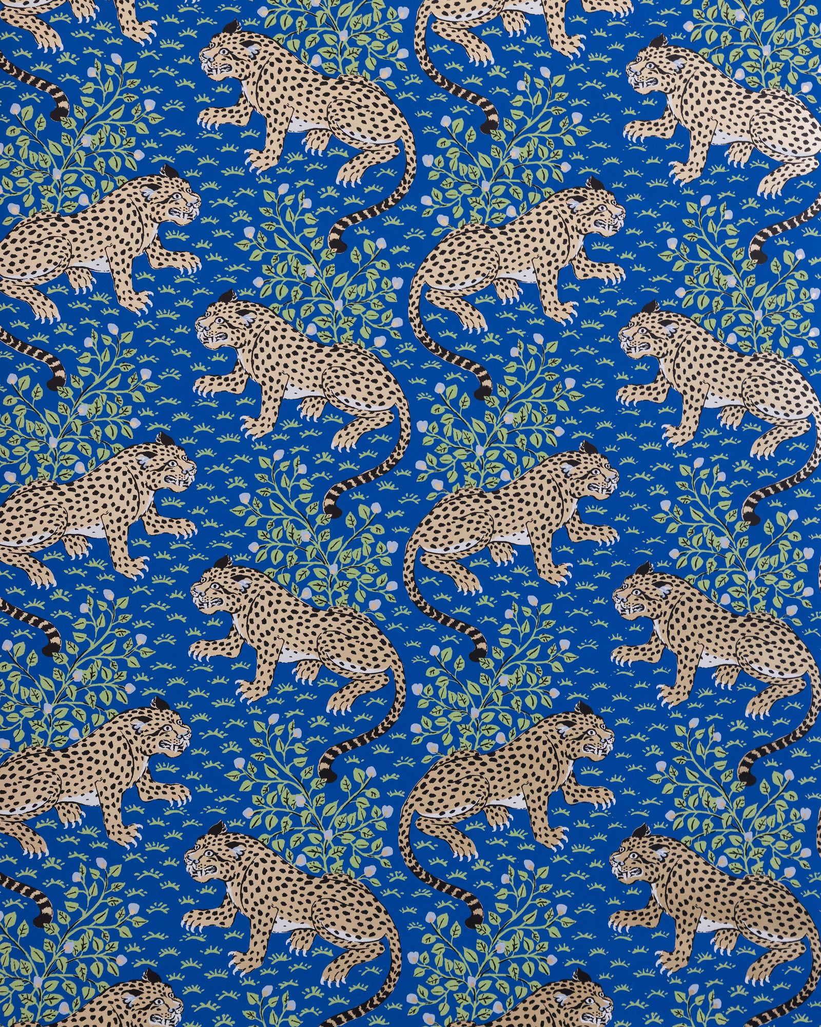 Bagheera - Wallpaper Double Roll - Indigo - Printfresh