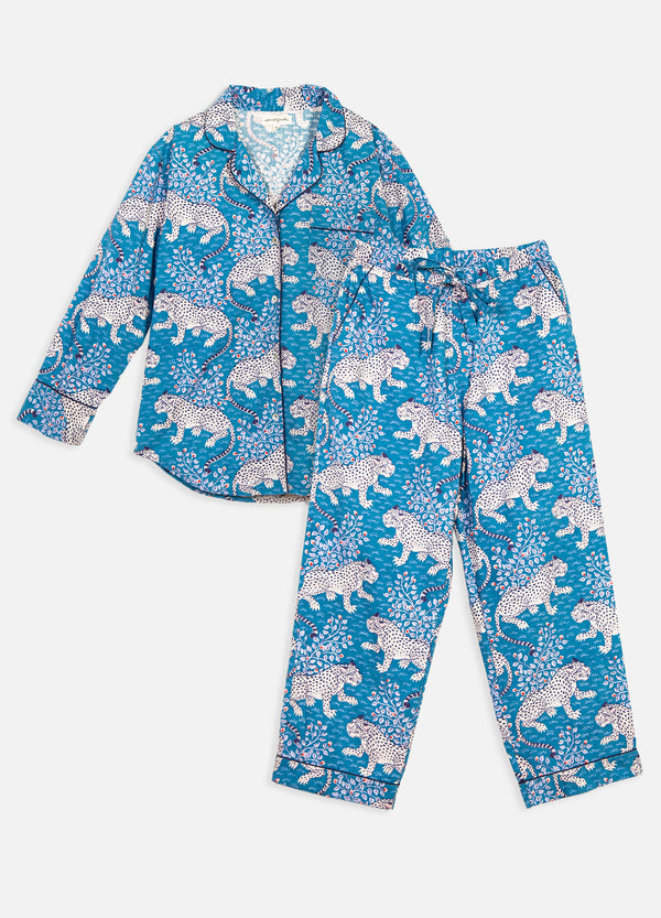 Bagheera - Long Sleep Set - Indigo - Printfresh