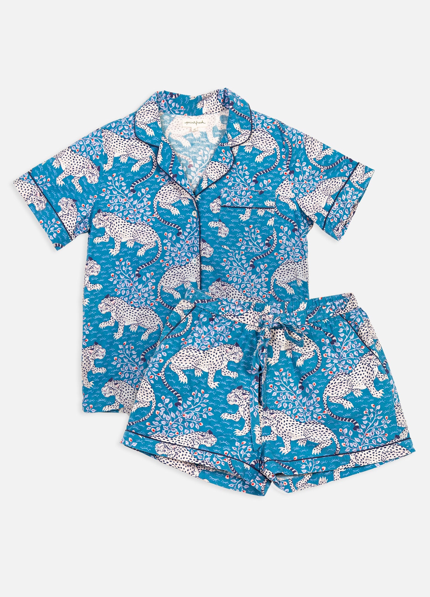 Bagheera - Short Sleep Set - Indigo - Printfresh
