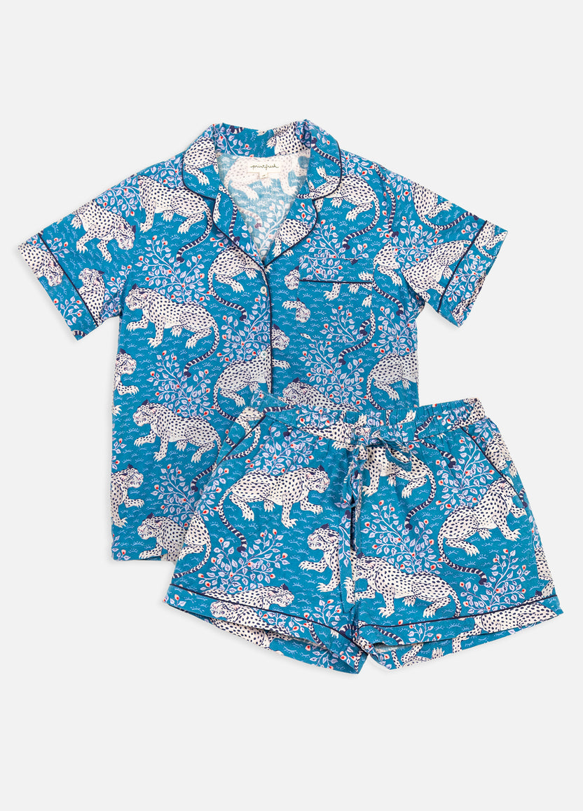 Bagheera - Short Sleep Set - Indigo - Printfresh