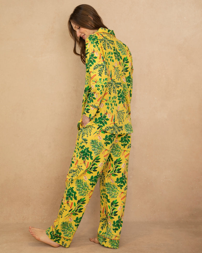 Herb Garden - Long Sleep Set - Citrine - Printfresh