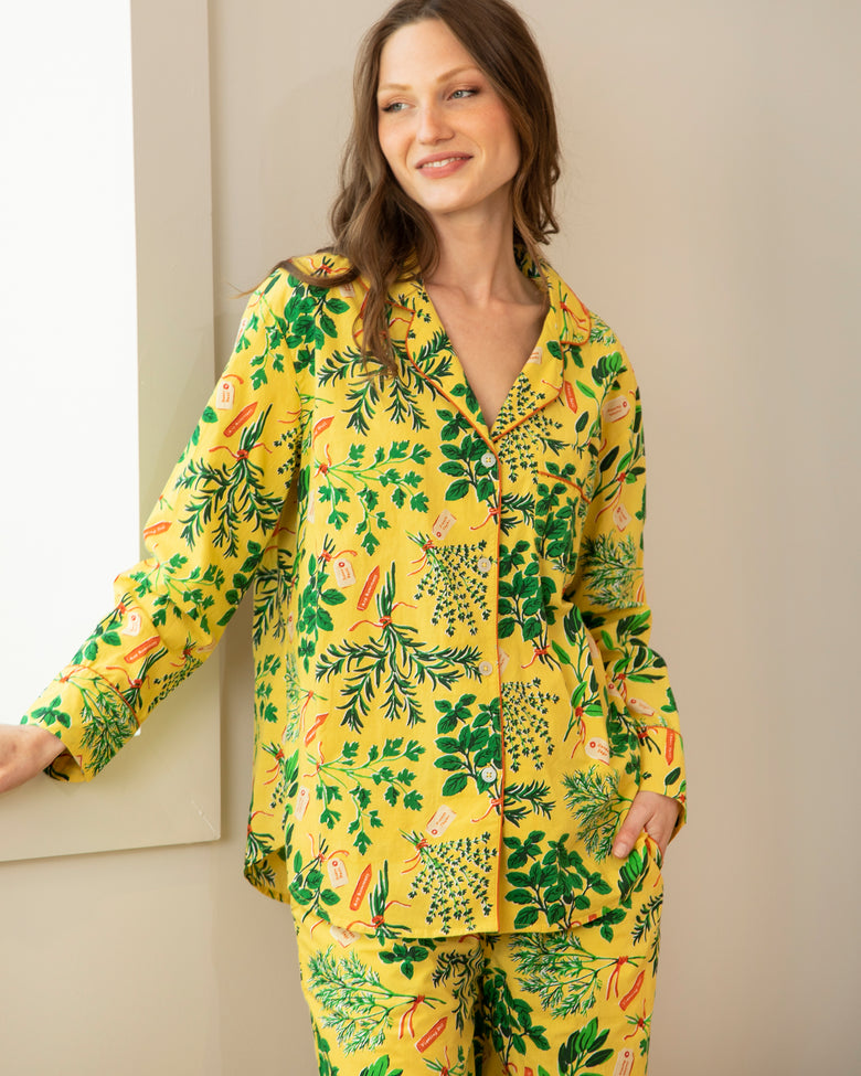 Herb Garden - Long Sleep Set - Citrine - Printfresh