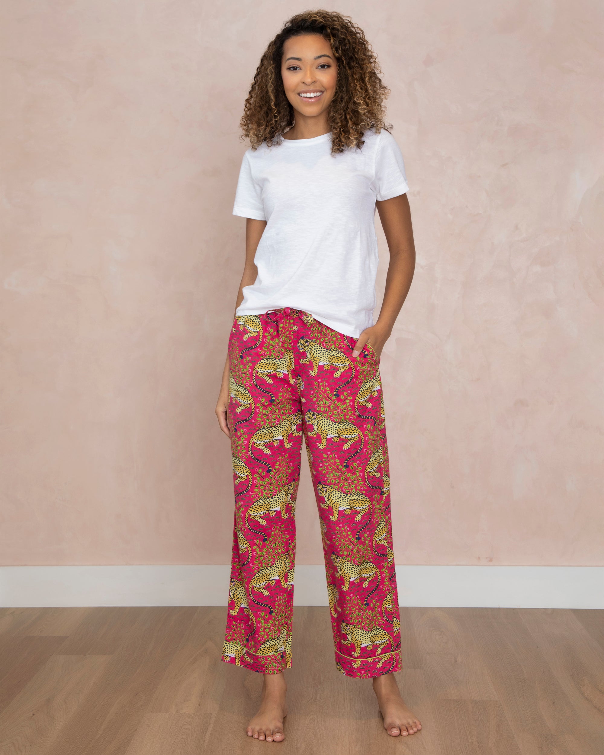 Solid Pink Pajama Shorts