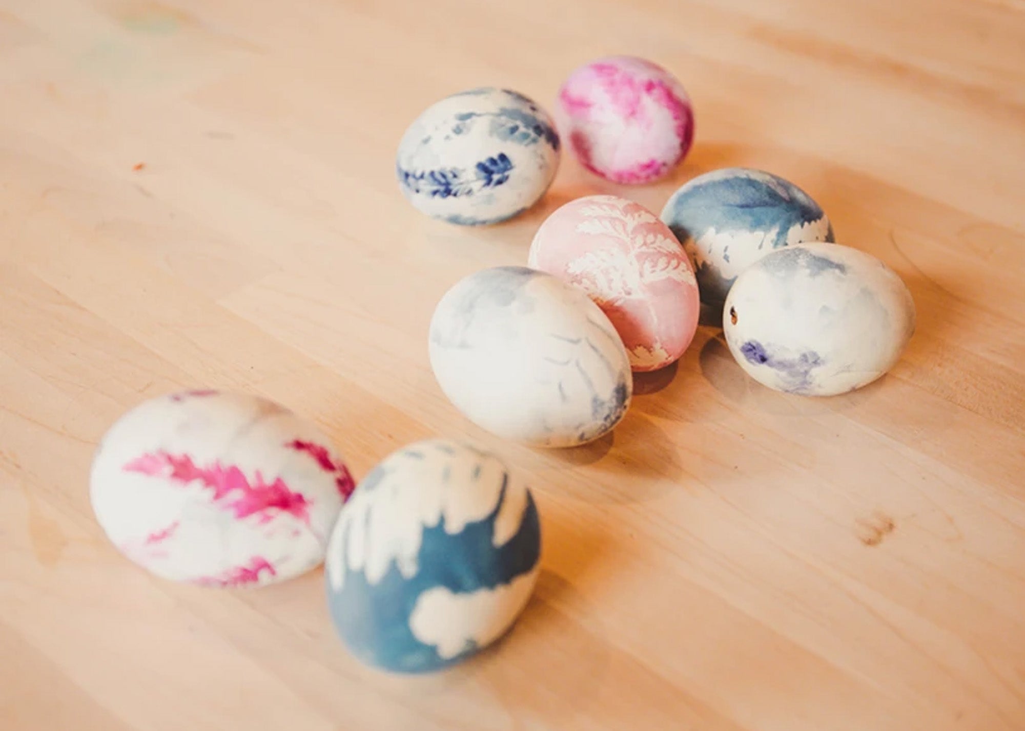 Cyanotype-inspired Easter Egg Experiment/DIY