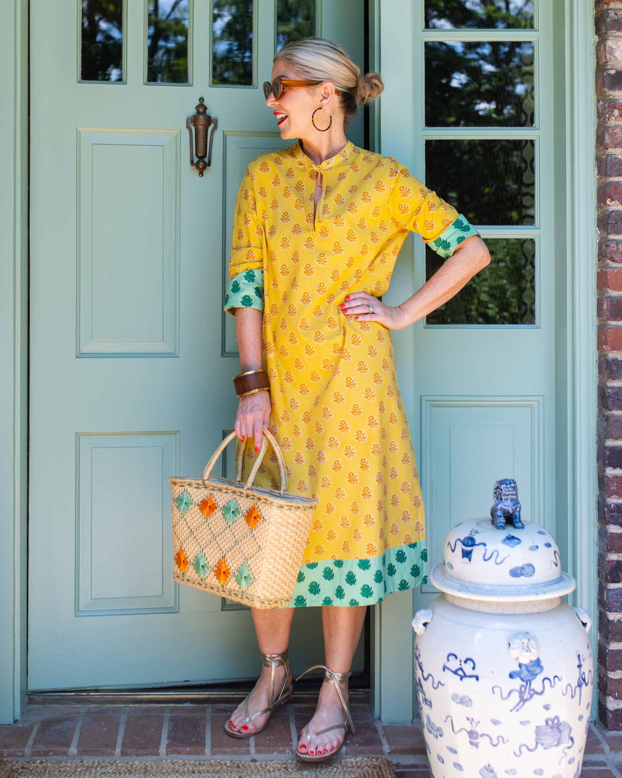 PF x Pencil & Paper Co. Zinnia - Out & About Caftan - Goldenrod - Printfresh