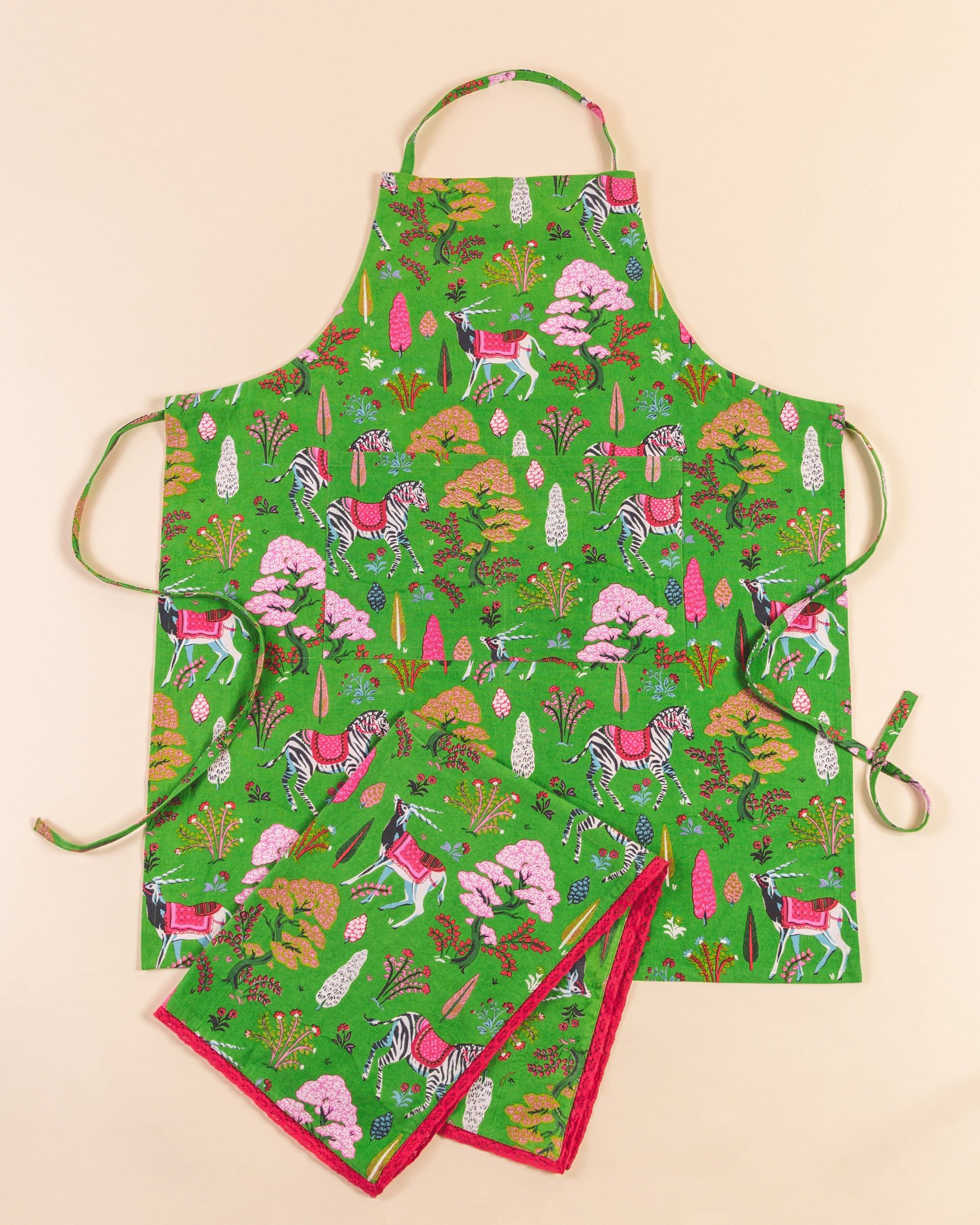 Apron & Tea Towel Set - Gift with Purchase - Emerald - Printfresh