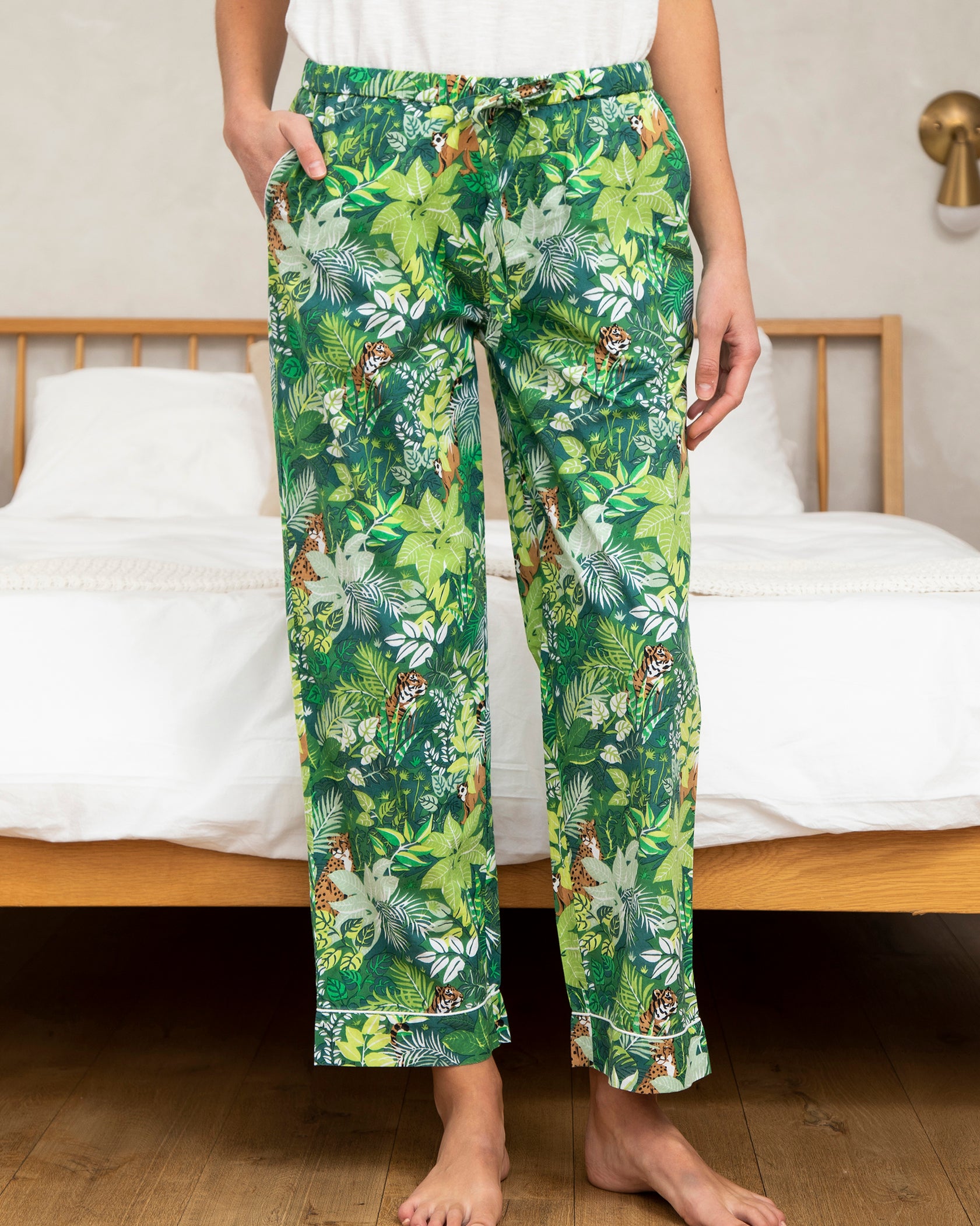 Tropical Oasis - Pajama Pants - Sage - Printfresh