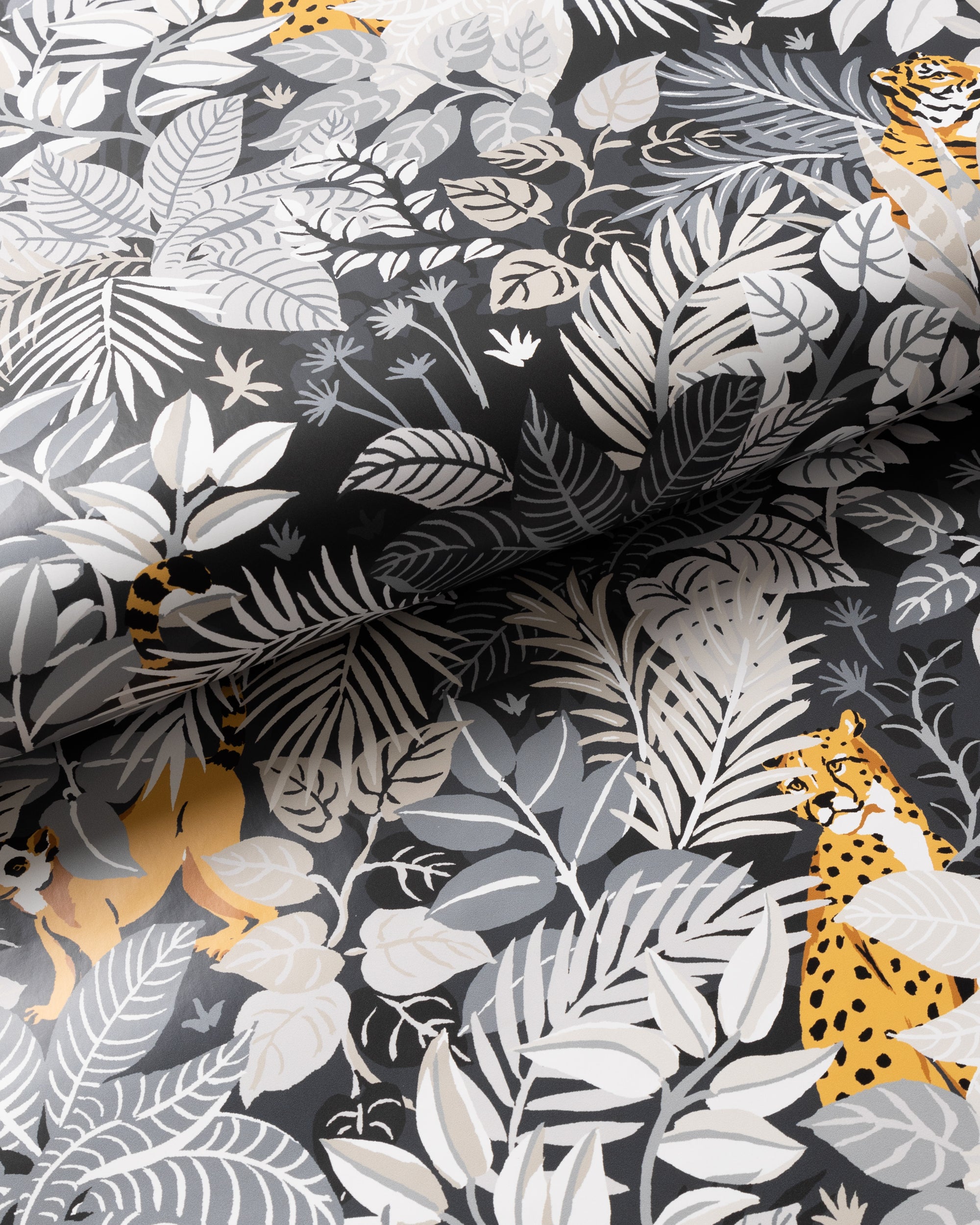 Tropical Oasis - Peel & Stick Wallpaper - Charcoal - Printfresh